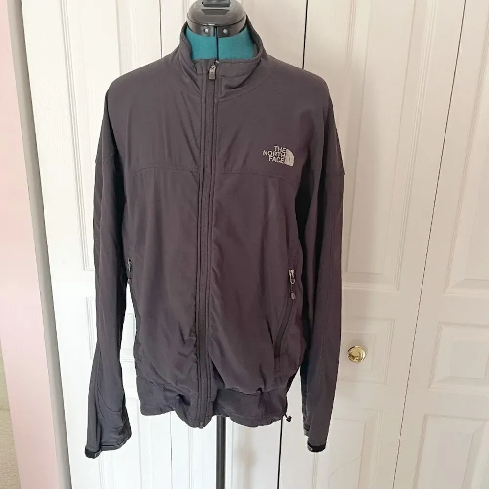 The Northface Apex Flight Series Logo Full Zip Mock Neck Lightweight Jacket